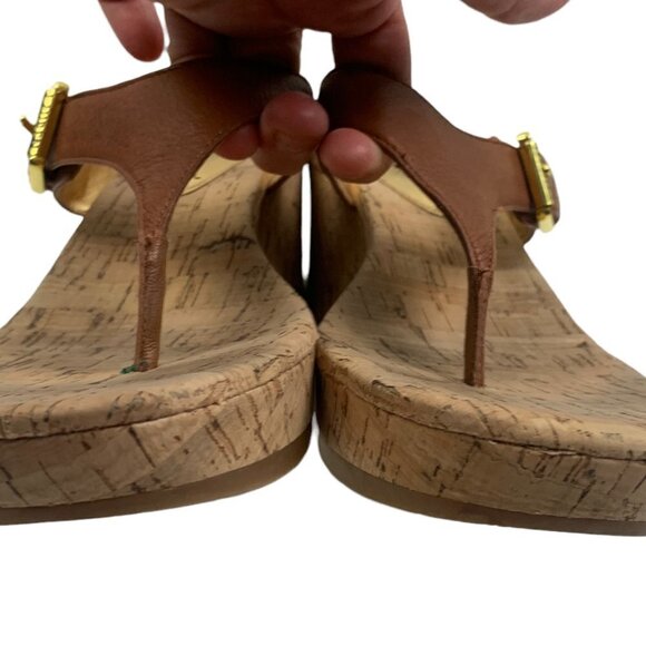 Lauren Ralph Lauren Oralee Cork Thong Wedge Women's Size 7 - Picture 6 of 10